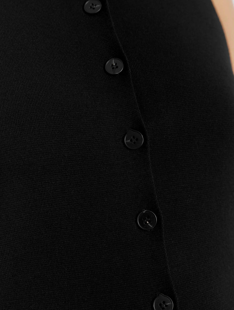 Albaray Black Longline Knitted Waistcoat