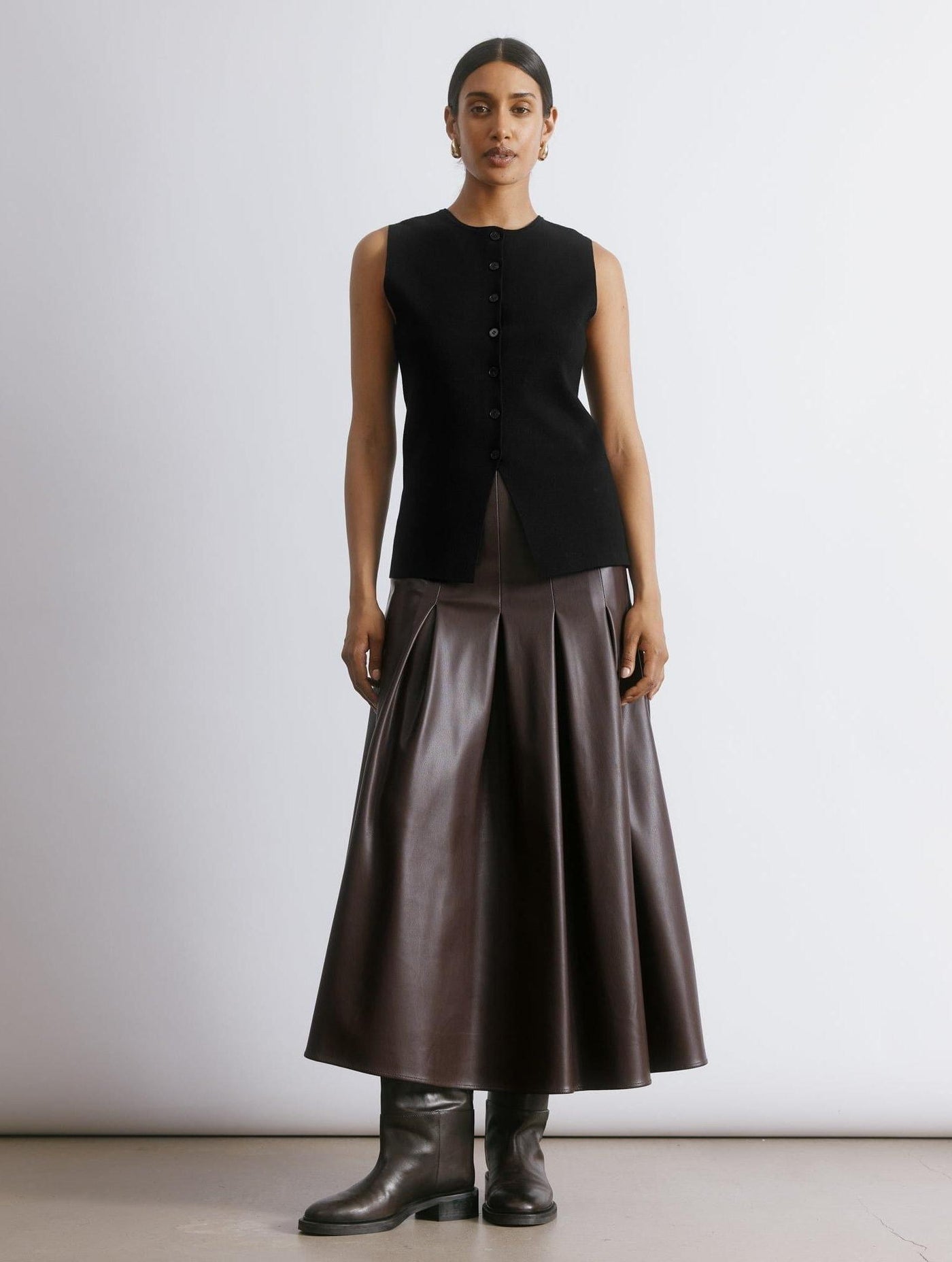 Albaray - Longline Knitted Waistcoat | Black