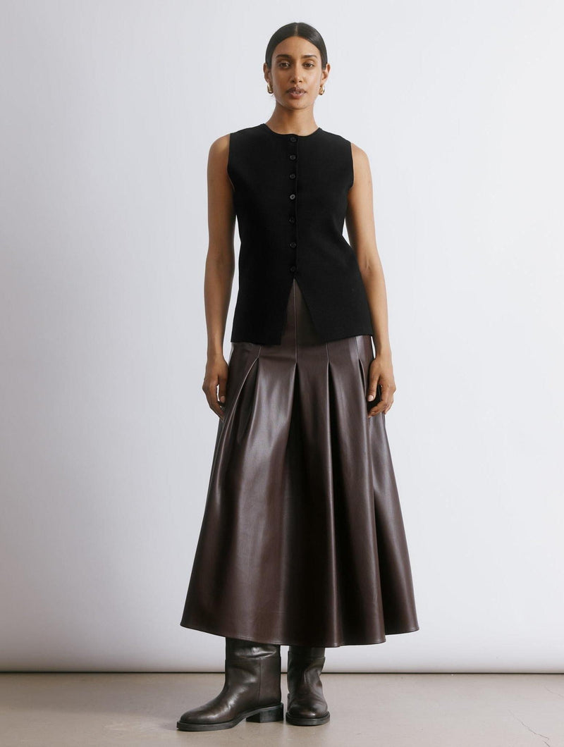 Albaray Black Longline Knitted Waistcoat