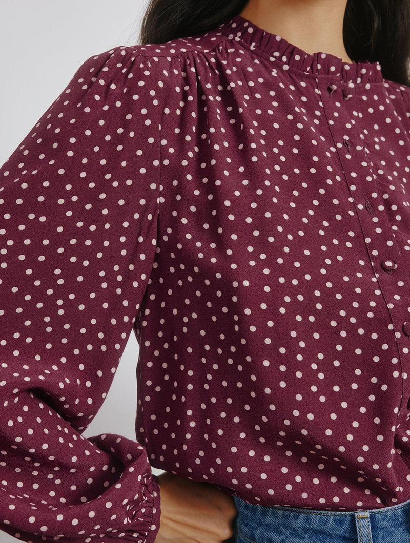 Albaray Burgundy Spot Top