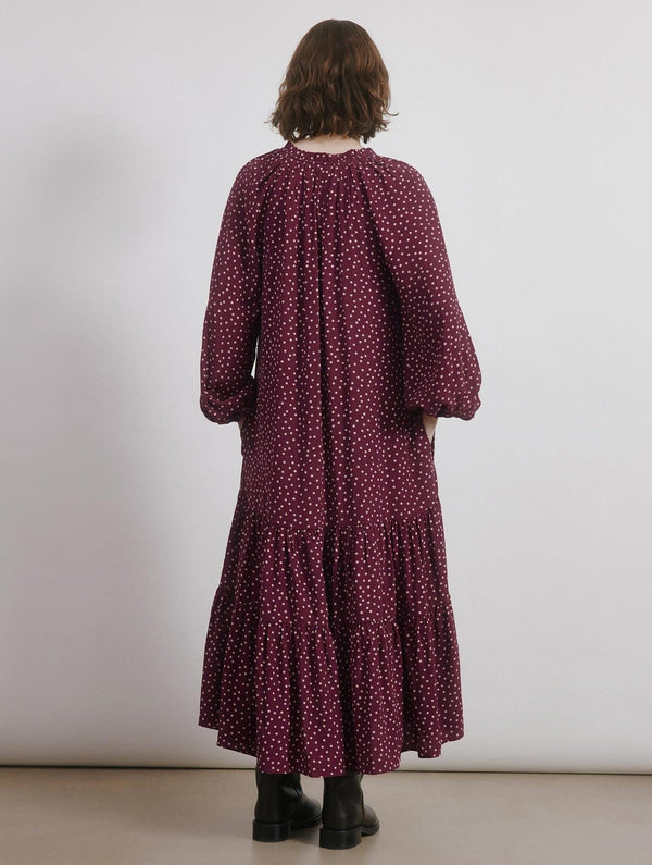Albaray Burgundy Spot Dress