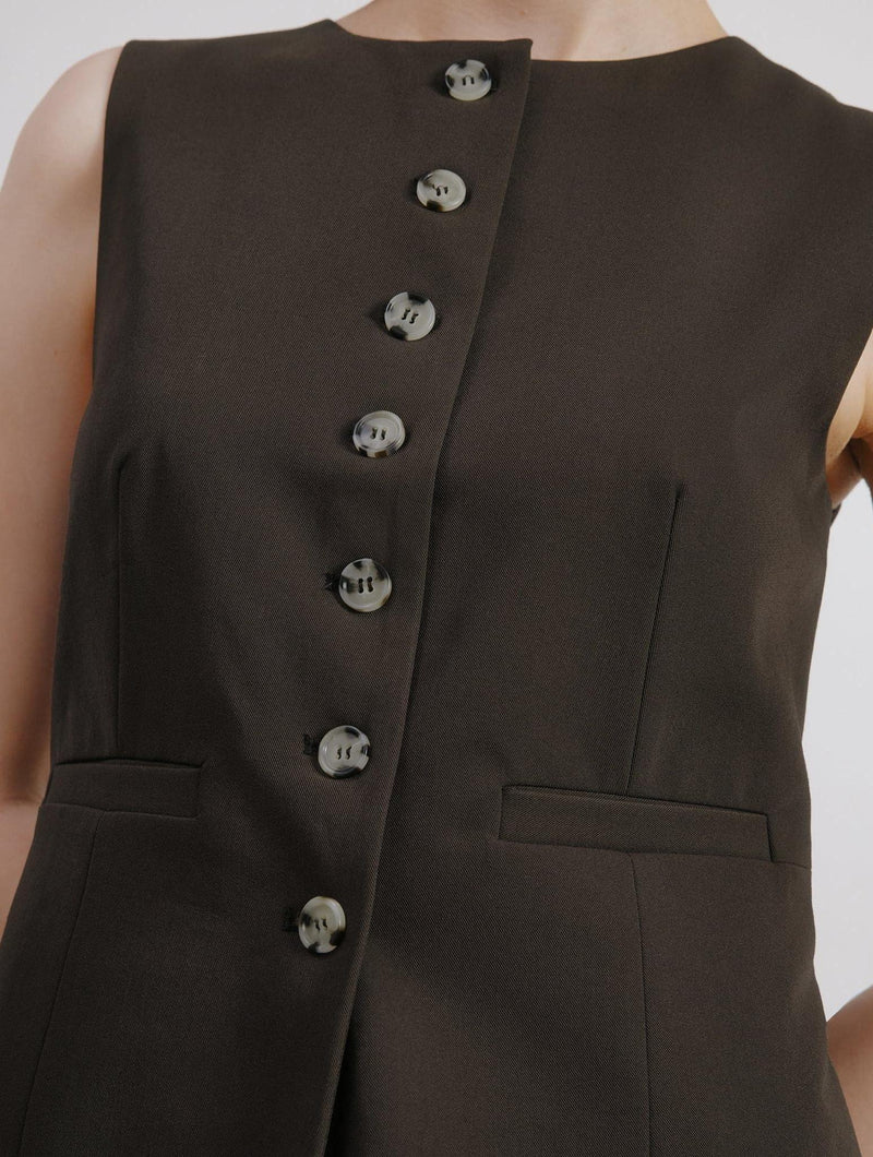 Albaray Chocolate Tailored Waistcoat