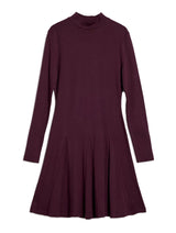 Immaculate Vegan - Albaray Burgundy Short Godet Dress