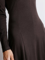 Immaculate Vegan - Albaray Chocolate Godet Midi Dress