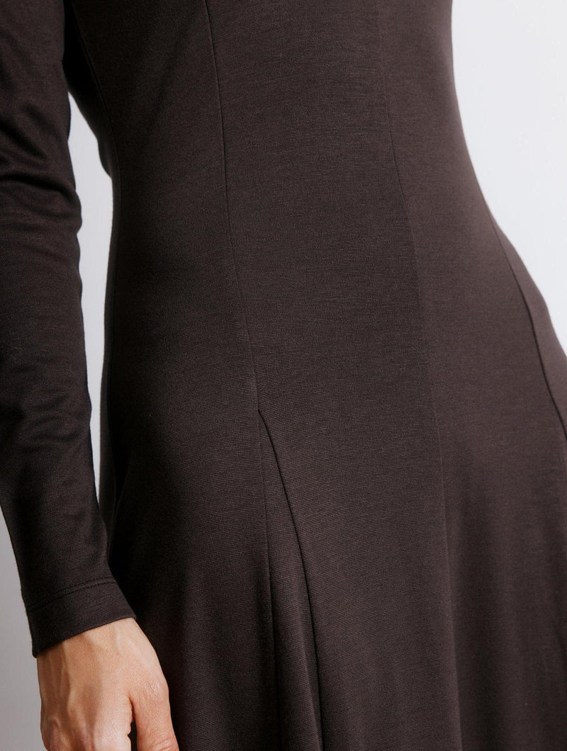 Albaray Chocolate Godet Midi Dress