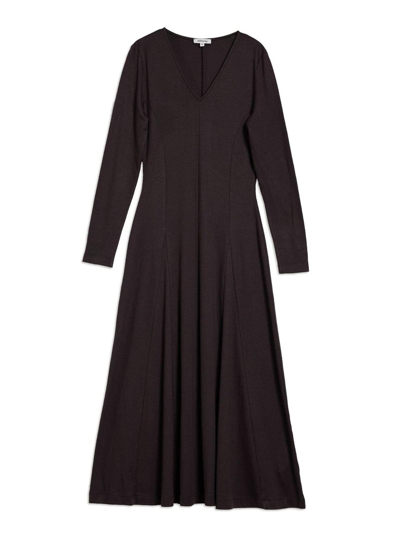 Albaray Chocolate Godet Midi Dress