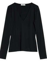 Immaculate Vegan - Albaray Black Deep V Neck Top