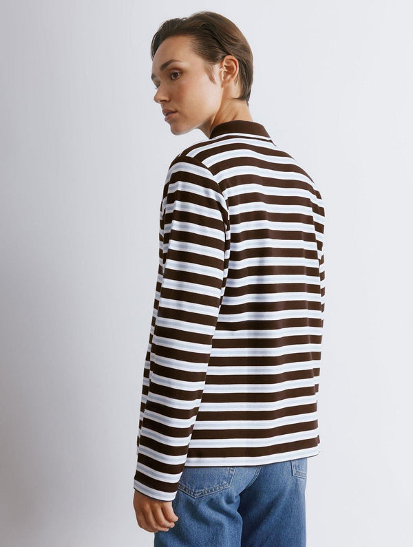 Albaray Chocolate Stripe Polo Shirt