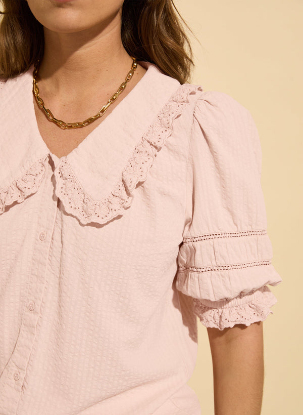 Baukjen Marti Organic Cotton Broderie Detail Blouse