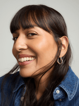 Immaculate Vegan - Under Her Eyes DARYL SMALL HOOPS <br> Sterling Silver Silver / Silver