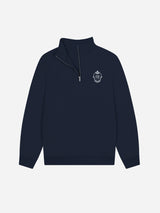 Immaculate Vegan - R1 CLUB Unisex Organic Cotton Quarter Zip Sweatshirt | Navy