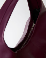 Immaculate Vegan - Bohema Grape Leather Vegan Slouchy Tote Bag | Burgundy