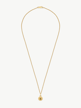 Immaculate Vegan - Under Her Eyes MINI ASTRID NECKLACE 22" CHAIN <br> 18k Gold Plated - Onyx Gold / 18k Gold Plated Silver