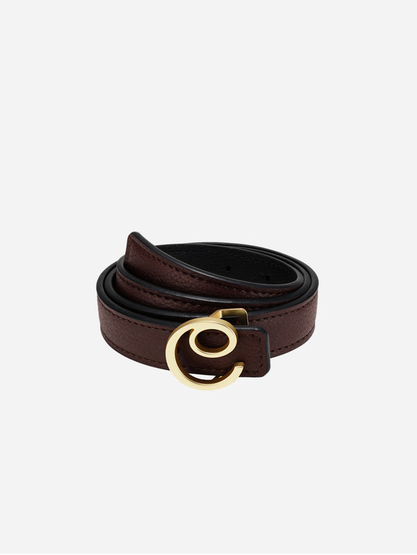 Diane Vegan Grape Leather Belt | Black & Brown