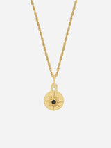 Immaculate Vegan - Under Her Eyes Mini Astrid 18k Gold Plated 22" Chain Necklace | Onyx Gold / 18k Gold Plated Silver