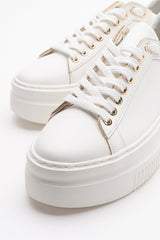 Immaculate Vegan - Violette Vegan Leather Platform Sneakers | White