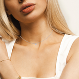 Immaculate Vegan - Illuminess™ Sterling Silver 'Light Inside Her' Single Stone Necklace | Silver