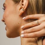 Immaculate Vegan - BLOOMTINE Illuminess™ Premium 14K Gold Vermeil Double Ear Cuff | Gold