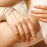 Immaculate Vegan - BLOOMTINE Illuminess™ Sterling Silver Sparkle Diamond Hand Chain | Silver