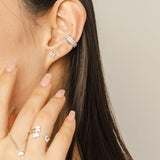 Immaculate Vegan - Illuminess™ Premium Sterling Silver Double Ear Cuff | Silver