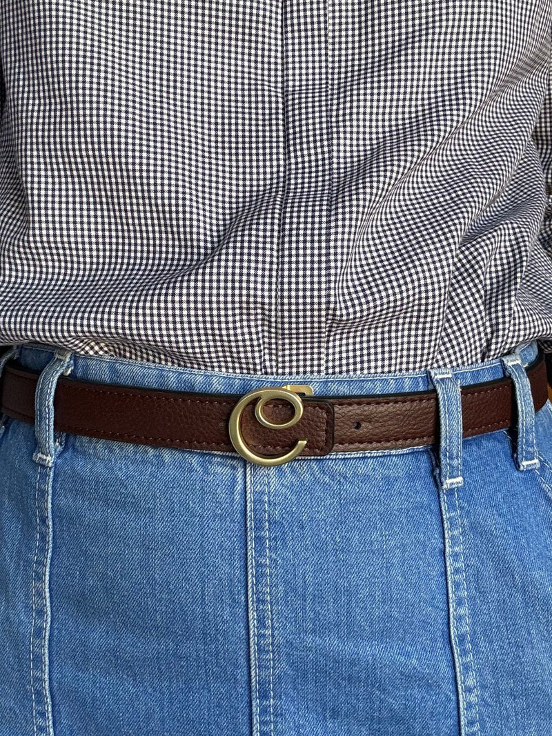 Diane Vegan Grape Leather Belt | Black & Brown