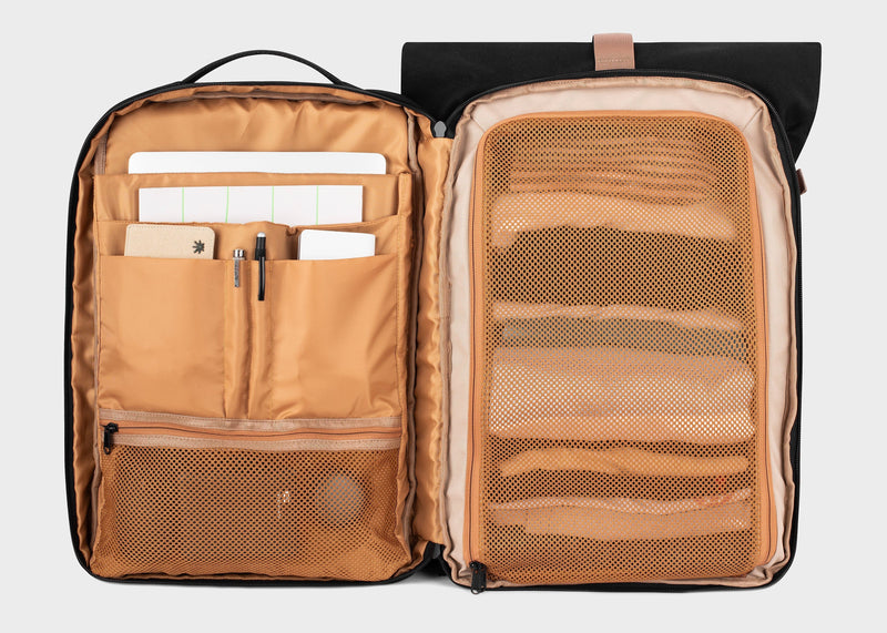 8000kicks Nomad Backpack - The 3-in-1 expandable hemp backpack for nomads