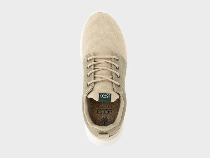 8000kicks Explorer V2 Women's Vegan Hemp Sneakers | Beige & Green