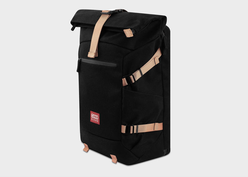 8000kicks Nomad Backpack - The 3-in-1 expandable hemp backpack for nomads