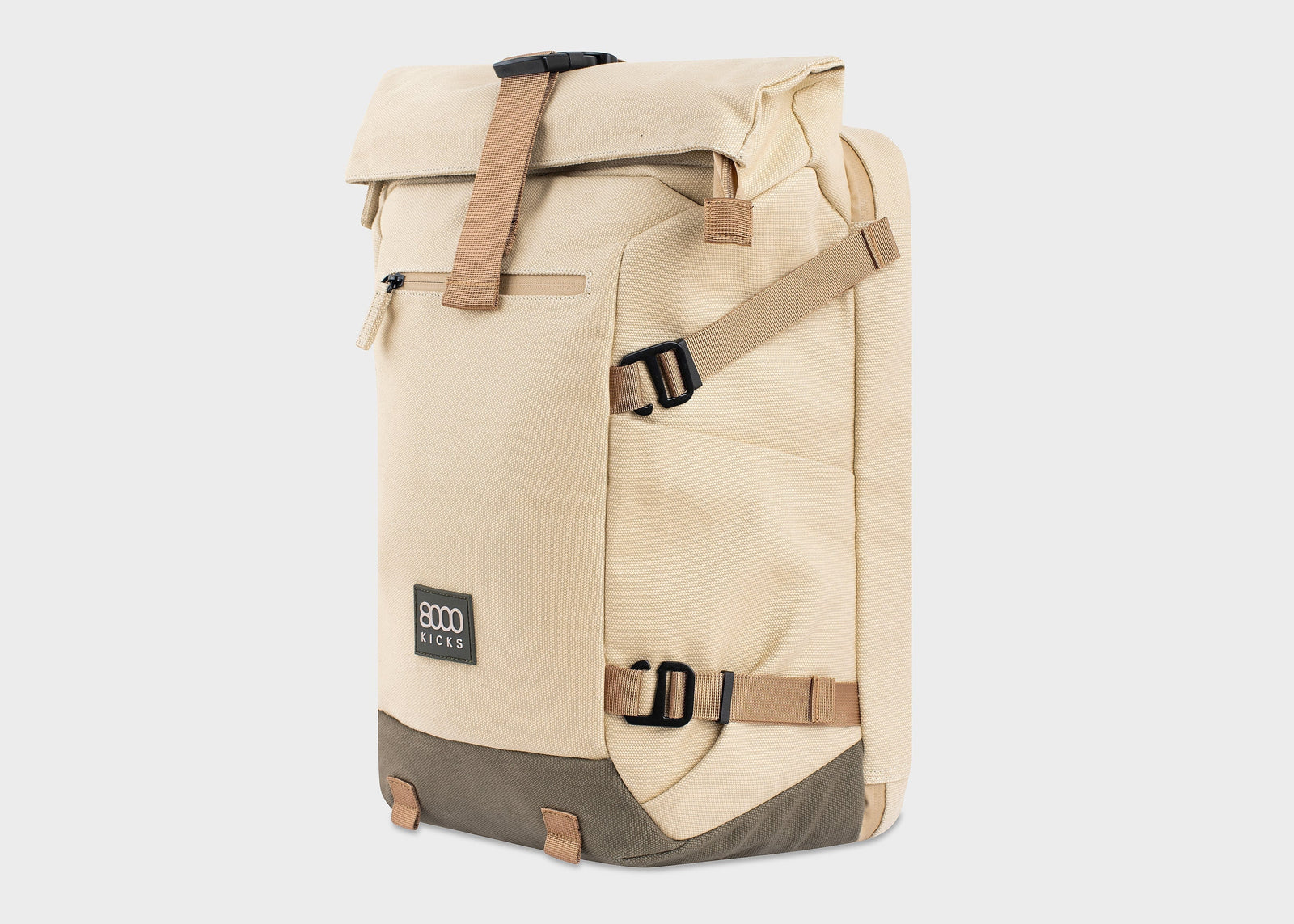 8000kicks - Nomad Vegan Hemp Backpack | Beige & Green