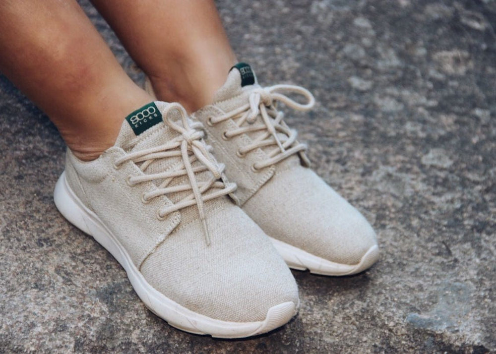 8000kicks - Explorer V2 Women's Vegan Hemp Trainers | Beige