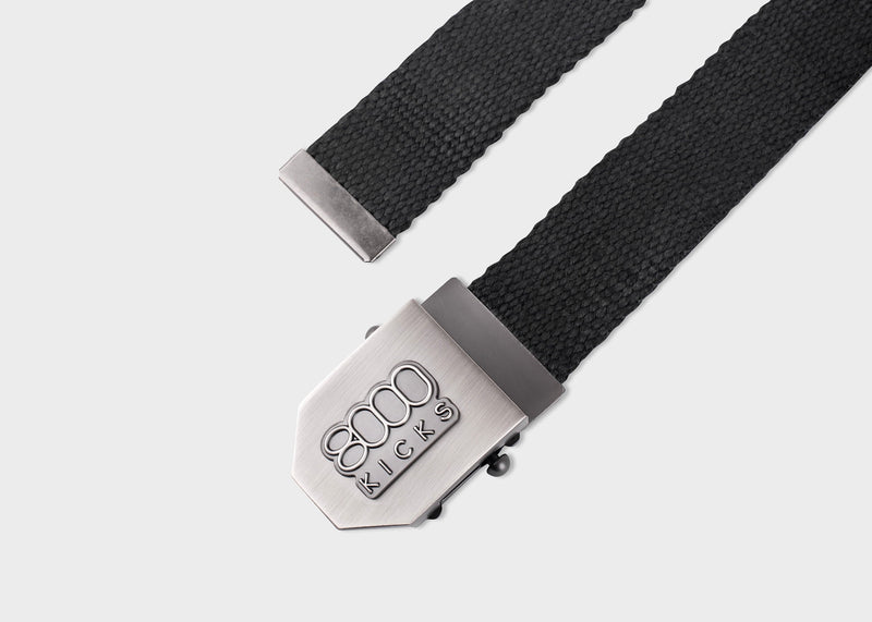 8000kicks Hemp belt in black