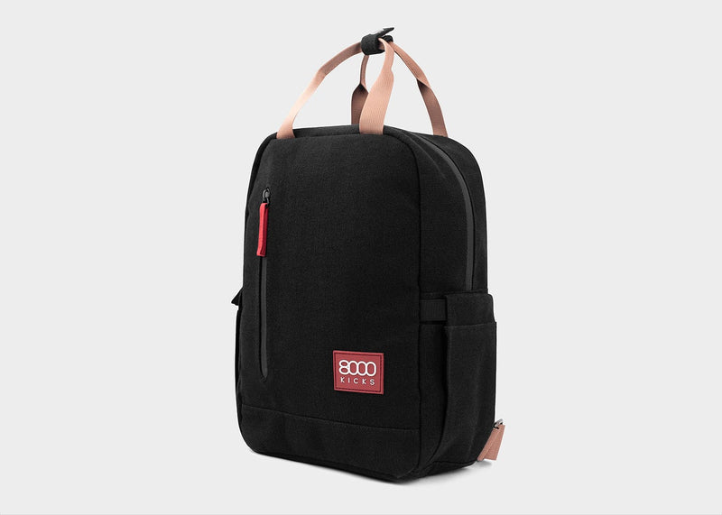 8000kicks Small Hemp Backpack in Black