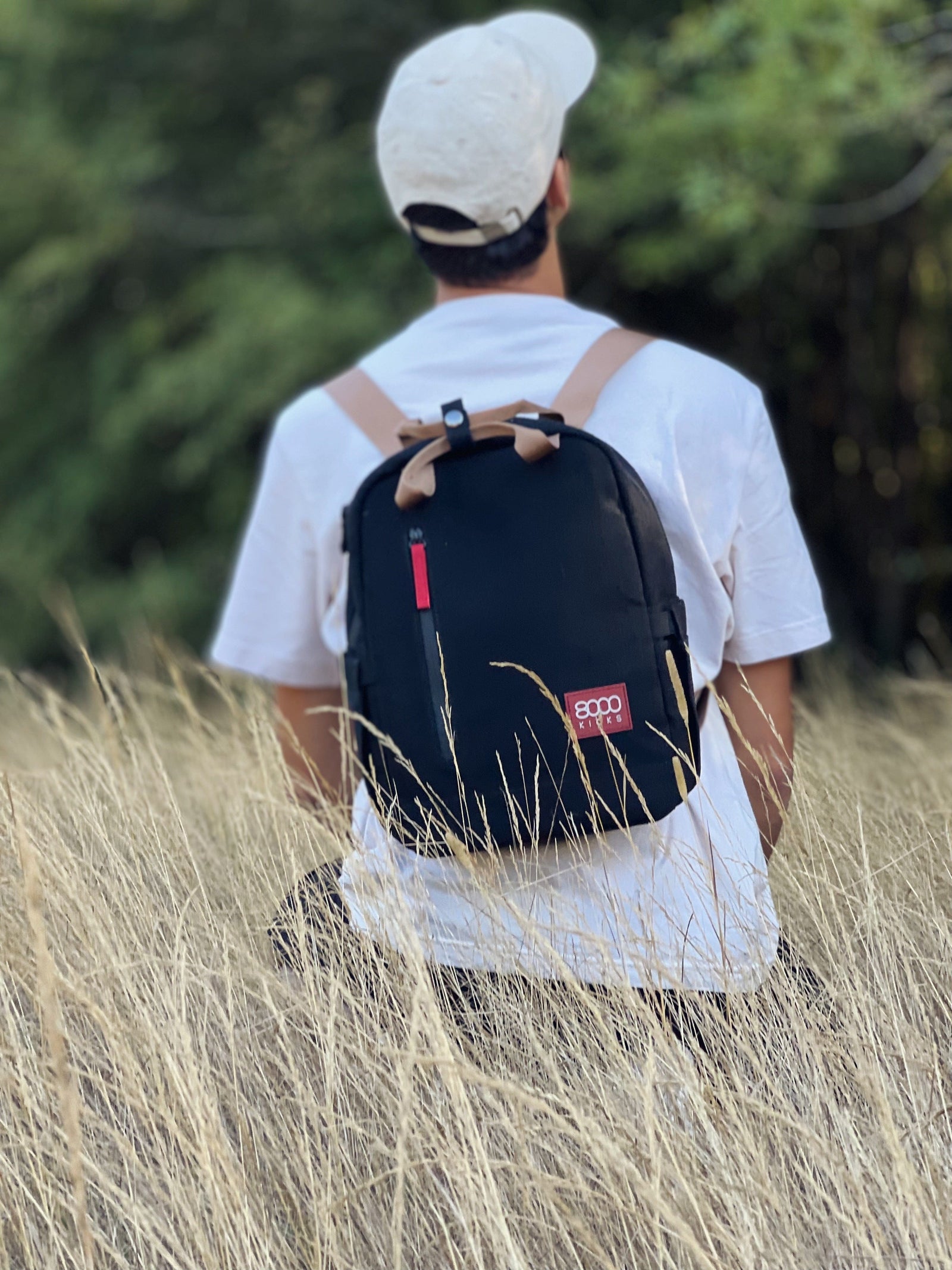 8000kicks - Small Vegan Hemp Backpack | Black
