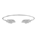 Immaculate Vegan - Angel Wing Sterling Silver Bangle | Silver