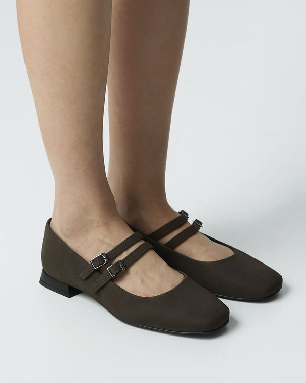 Bohema Mary Jane Women's Viridis® Corn Leather Vegan Pumps | Chocolate