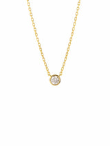 Immaculate Vegan - BLOOMTINE Illuminess™ Gold Vermeil '6mm' Single Stone Sparkle Necklace
