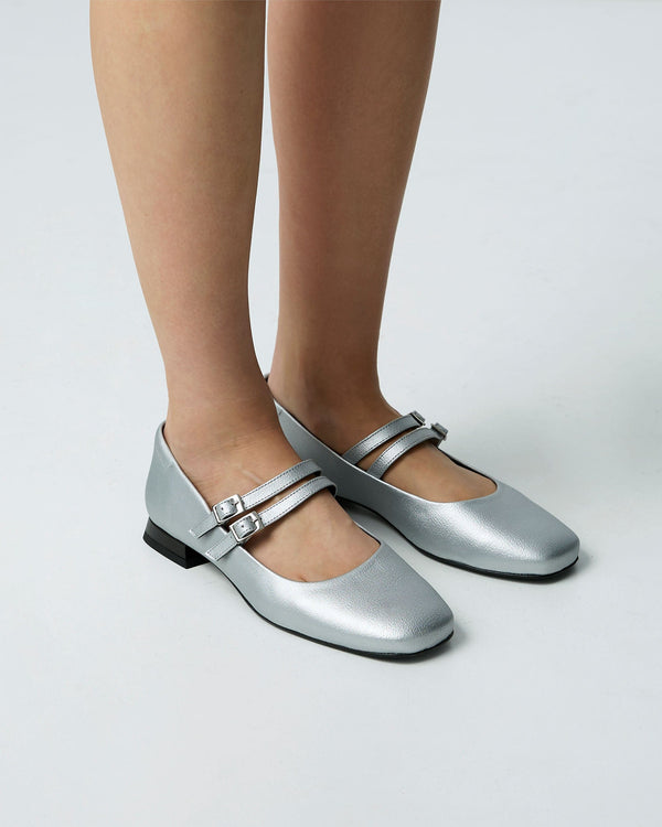 Bohema Mary Jane Women's Vegea® Grape Leather Vegan Pumps | Metallic