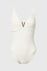 Immaculate Vegan - Aiguablava Recycled Polyamide One-piece Swimsuit | Nude