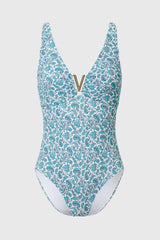 Immaculate Vegan - Aiguablava Recycled Polyamide One-piece Swimsuit | Paisley Print