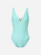 Immaculate Vegan - Aiguablava Recycled Polyamide One-piece Swimsuit | AQVA Blue