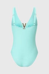 Immaculate Vegan - AQVA Swimwear Aiguablava Recycled Polyamide One-piece Swimsuit | AQVA Blue