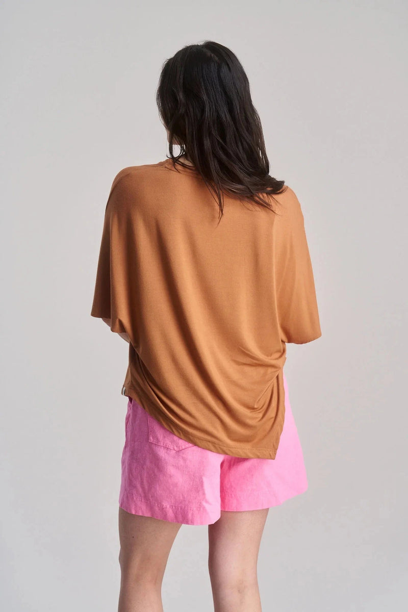 KOMODO Aria Women's Modal Jersey Top | Golden Mustard