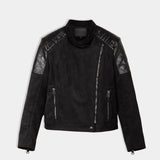 Immaculate Vegan - Eloquere Rockstar Vegan Suede Biker Jacket | Black