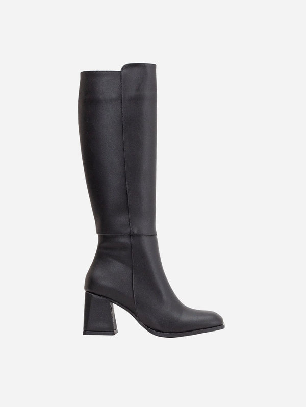 Prologue Shoes Adele Knee High Vegan Boots | Black 6 US | 3.5 UK | 22.5CM | 36 EU / Black