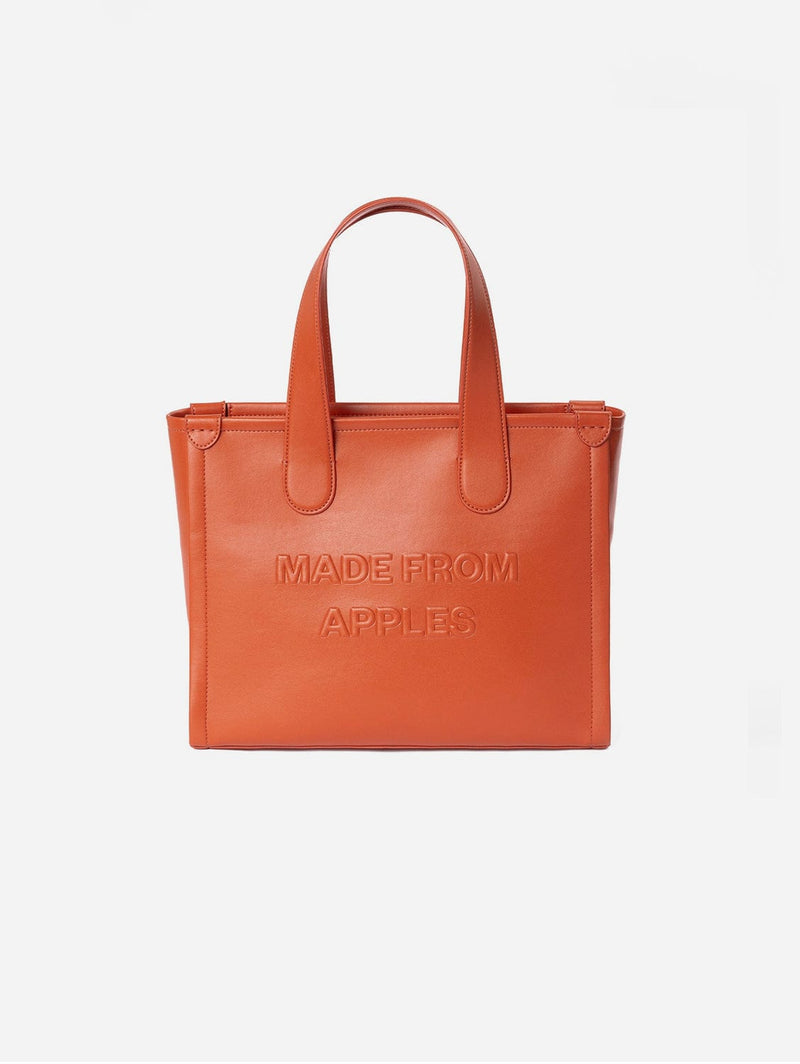 Miomojo Alma L Apple Leather Vegan Tote Bag | Terracotta