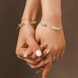 Immaculate Vegan - Angel Wing Premium 14K Gold Vermeil Bangle | Gold