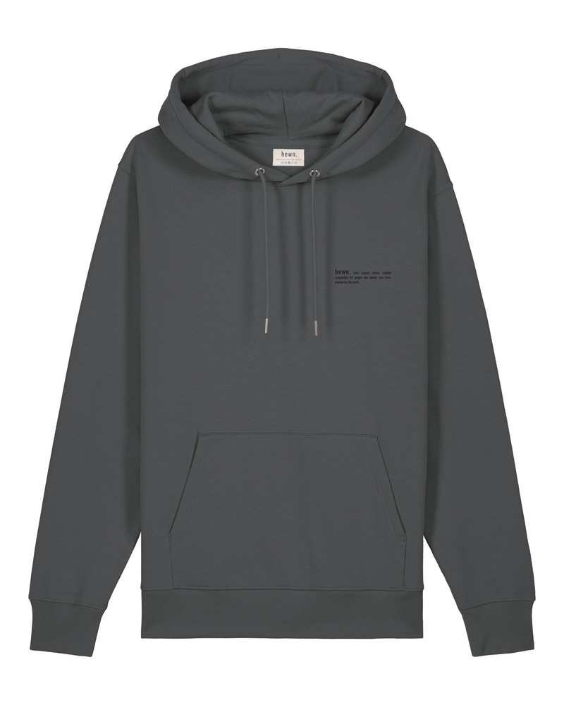 Men's Organic Cotton Relaxed Fit Hoodie | Anthracite
