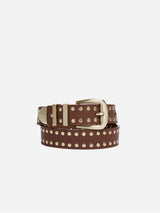 Immaculate Vegan - Votch Ayla Unisex Vegan Bio-Based Bamboo Western Studded Belt | Brown