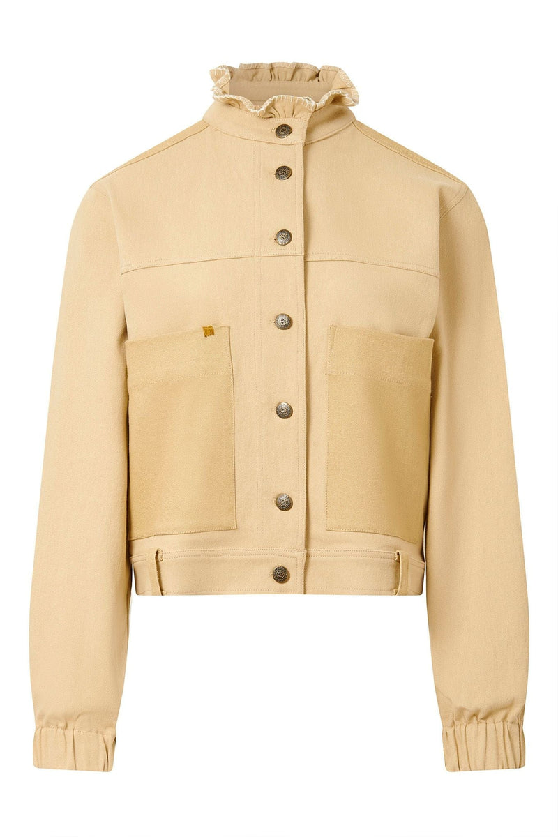KOMODO RUFFLE - Organic Cotton Jacket - Dark Sand