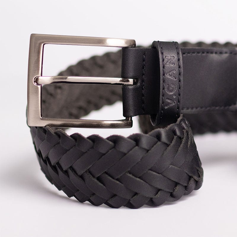 V.GAN Weave Men's Vegan Leather Belt | Black